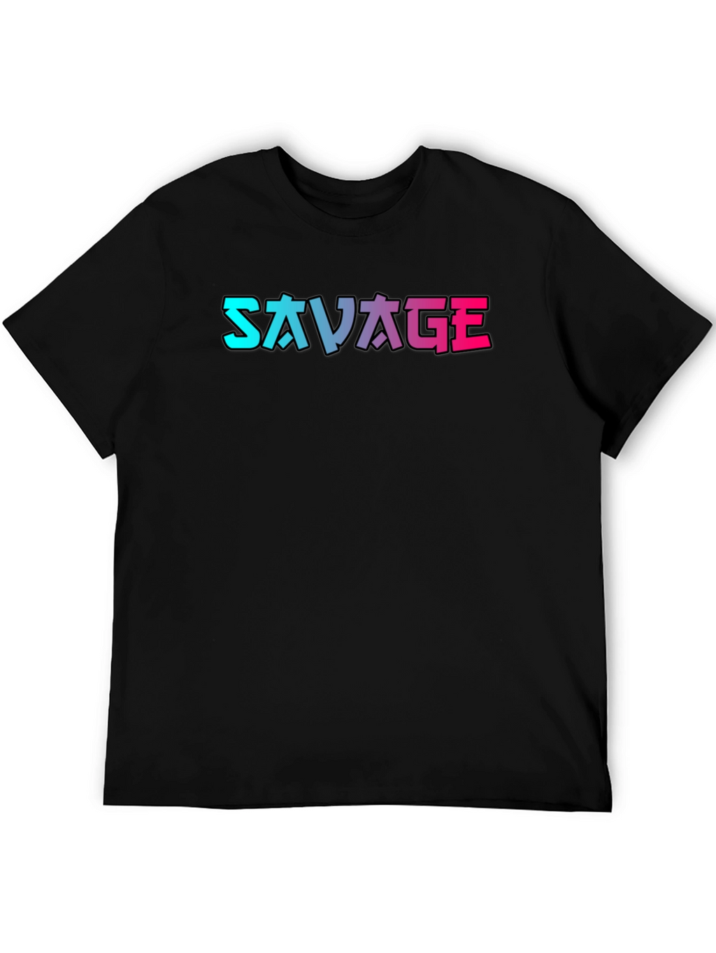 Savage Graphic Print Black T-Shirt
