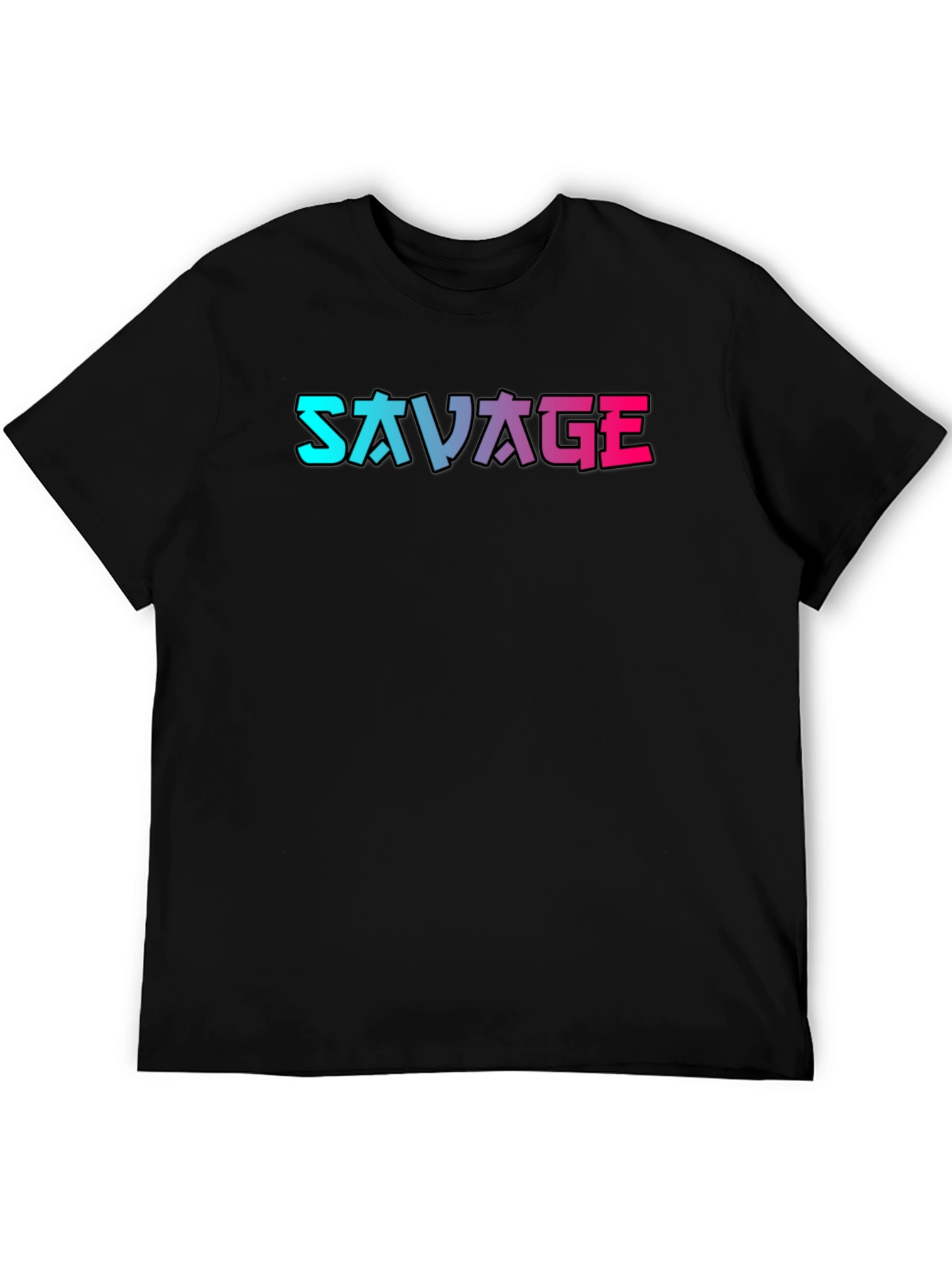 Savage Graphic Print Black T-Shirt