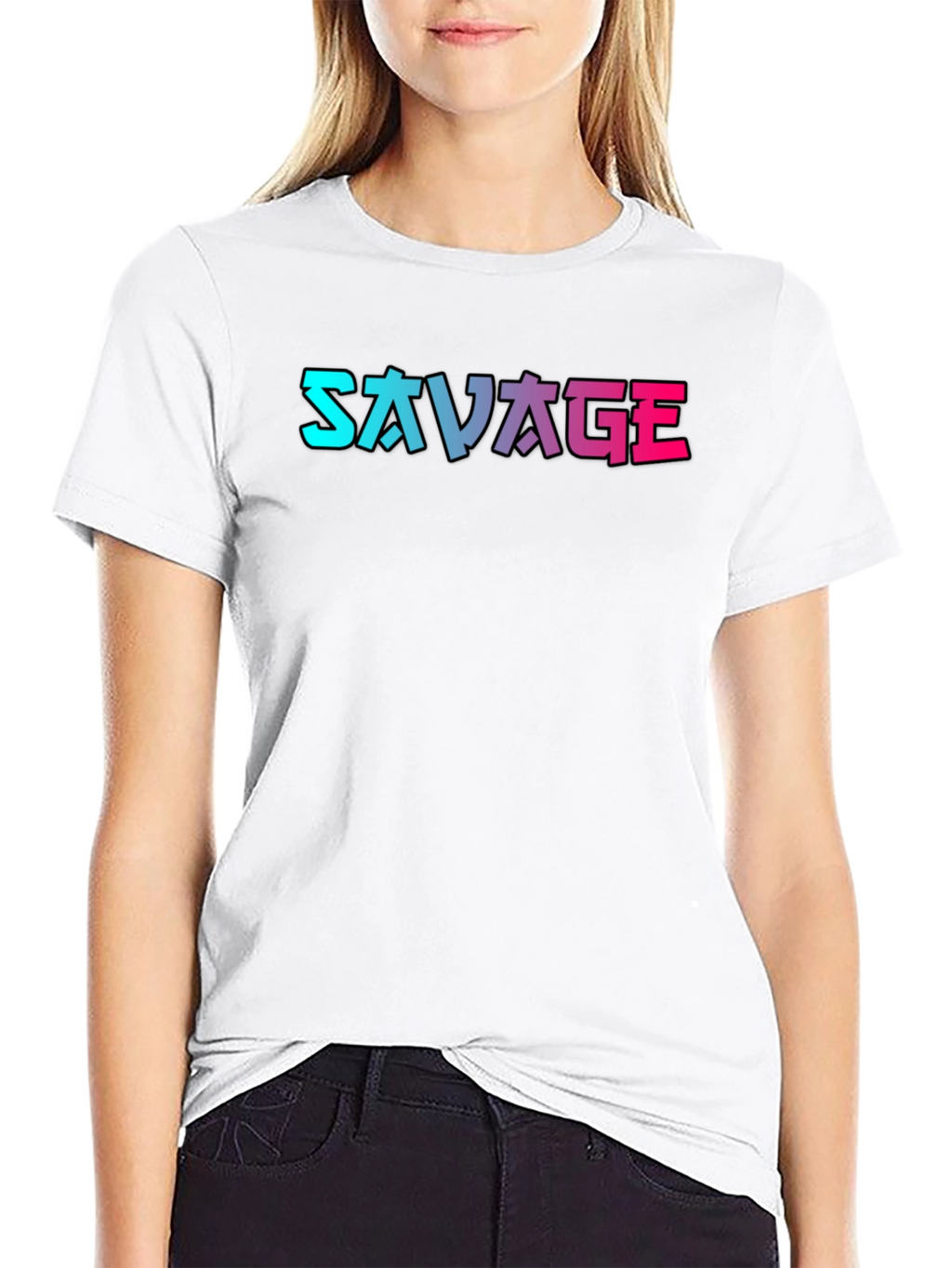 Savage Graphic Print Black T-Shirt