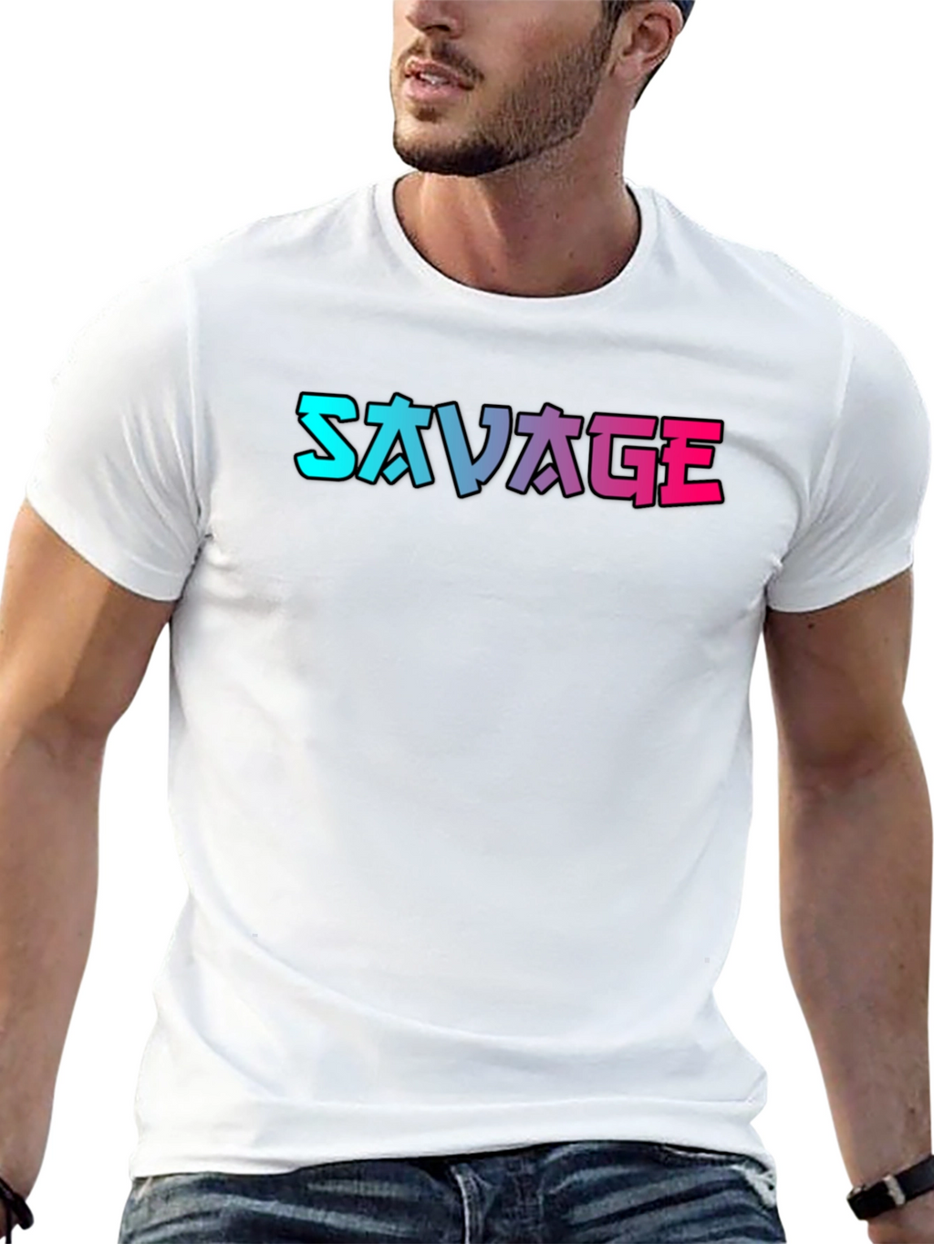 Savage Graphic Print Black T-Shirt