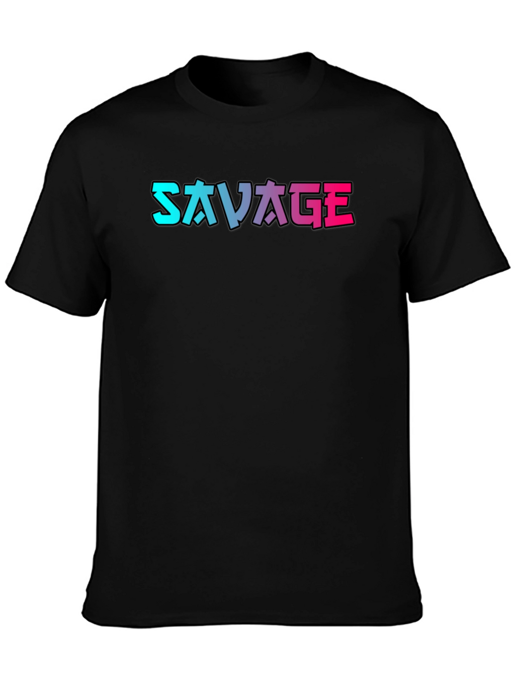 Savage Graphic Print Black T-Shirt