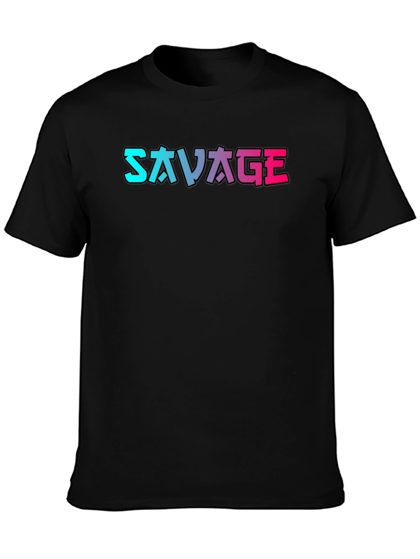 Savage Graphic Print Black T-Shirt