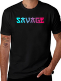 Savage Graphic Print Black T-Shirt