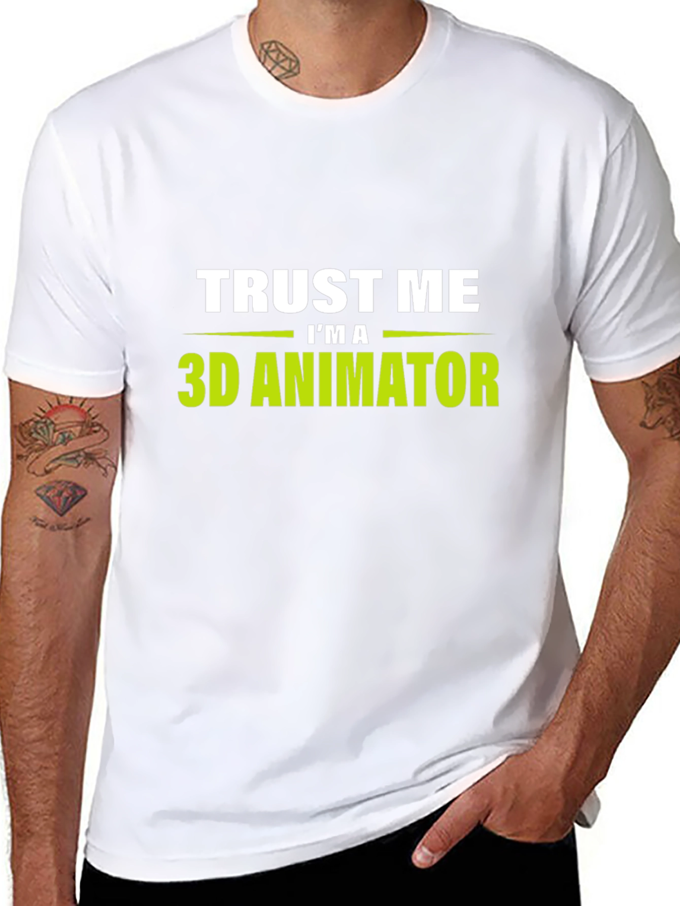 Trust Me Im a 3D Animator Black T-Shirt