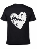Abstract Heart Graphic T-Shirt - Soft Cotton Blend
