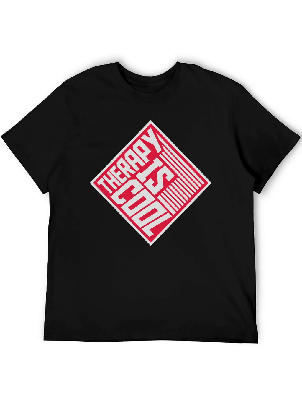 Therapy Is Cool Graphic Tee - Black