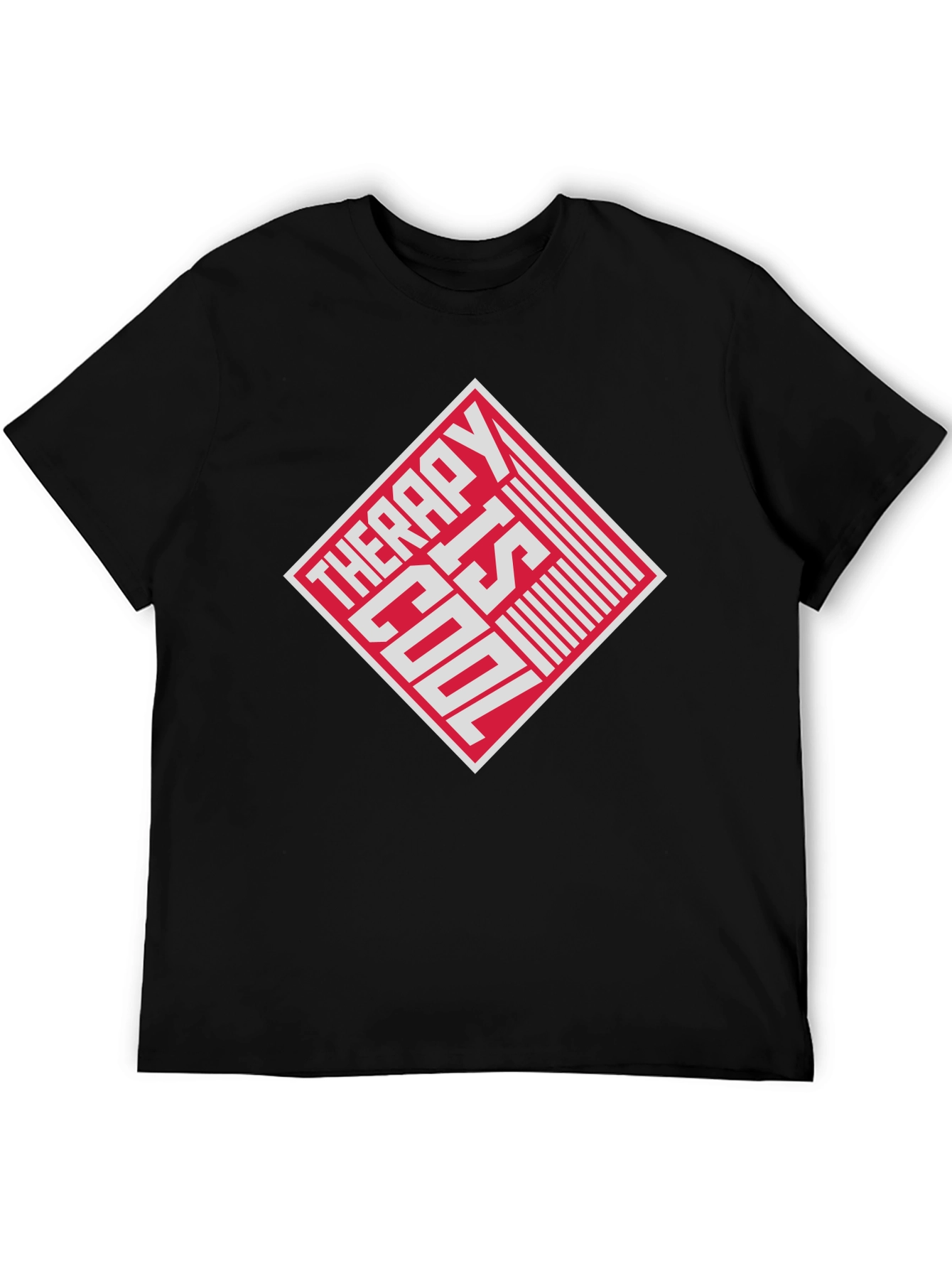 Therapy Is Cool Graphic Tee - Black