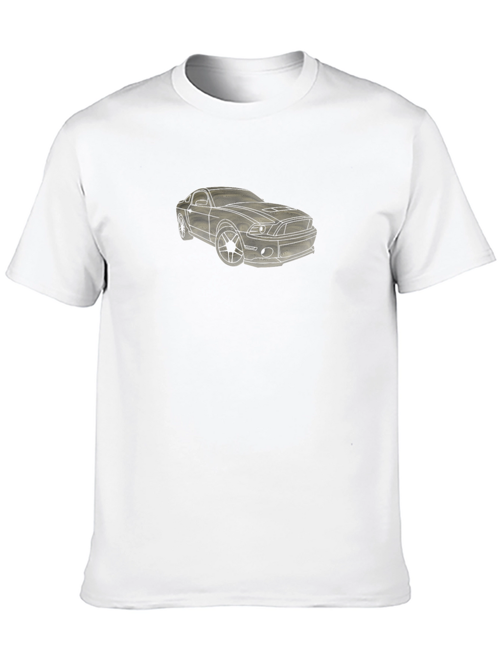 Mens Black Graphic Tee - Car Design