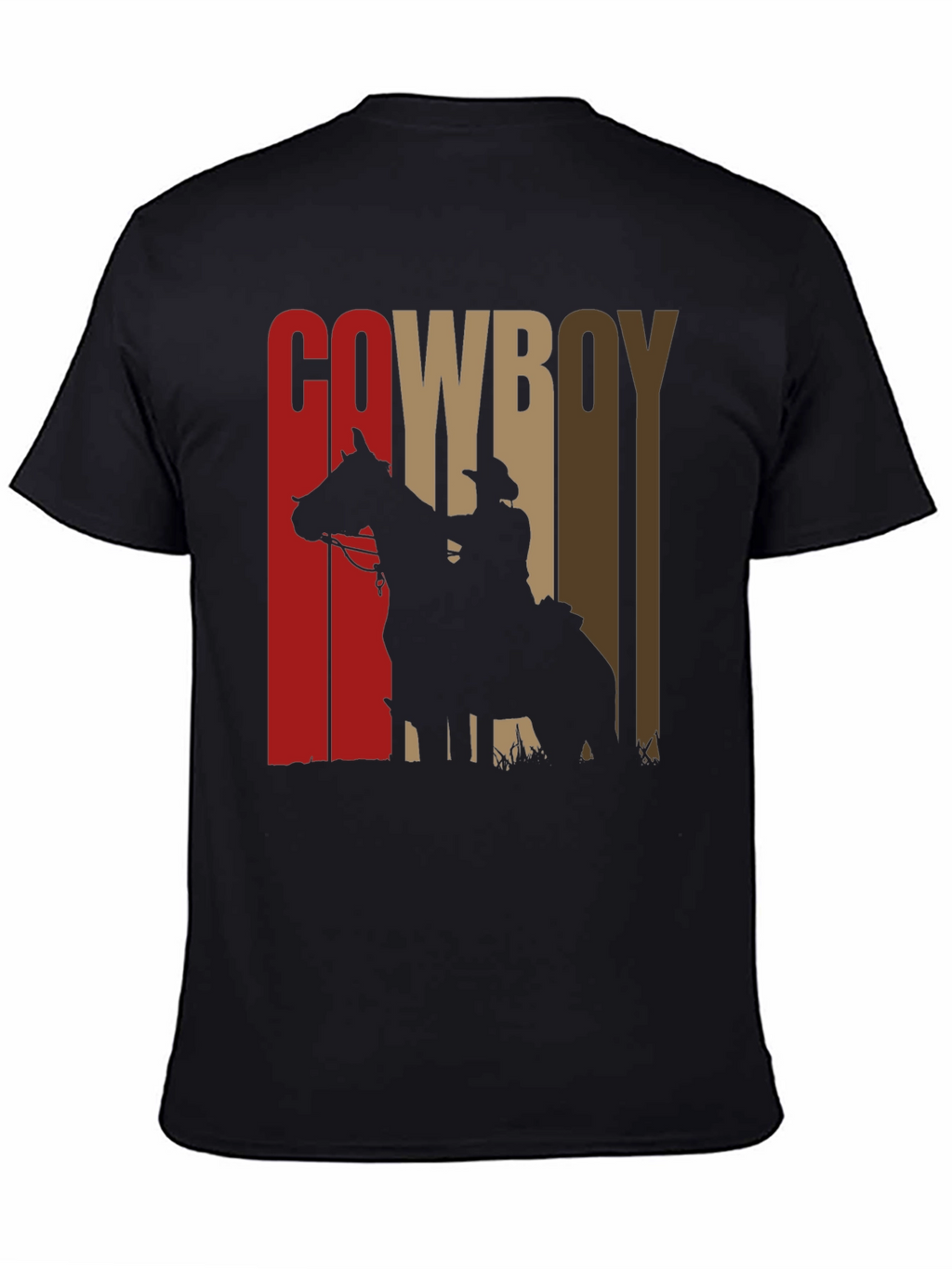 Cowboy Silhouette Graphic Print Tee