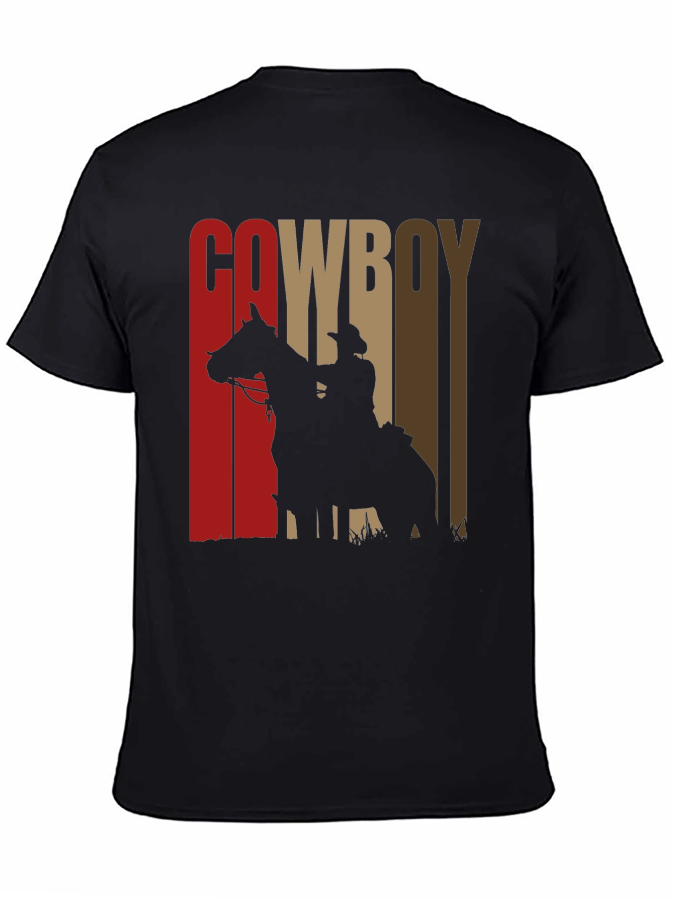 Cowboy Silhouette Graphic Print Tee