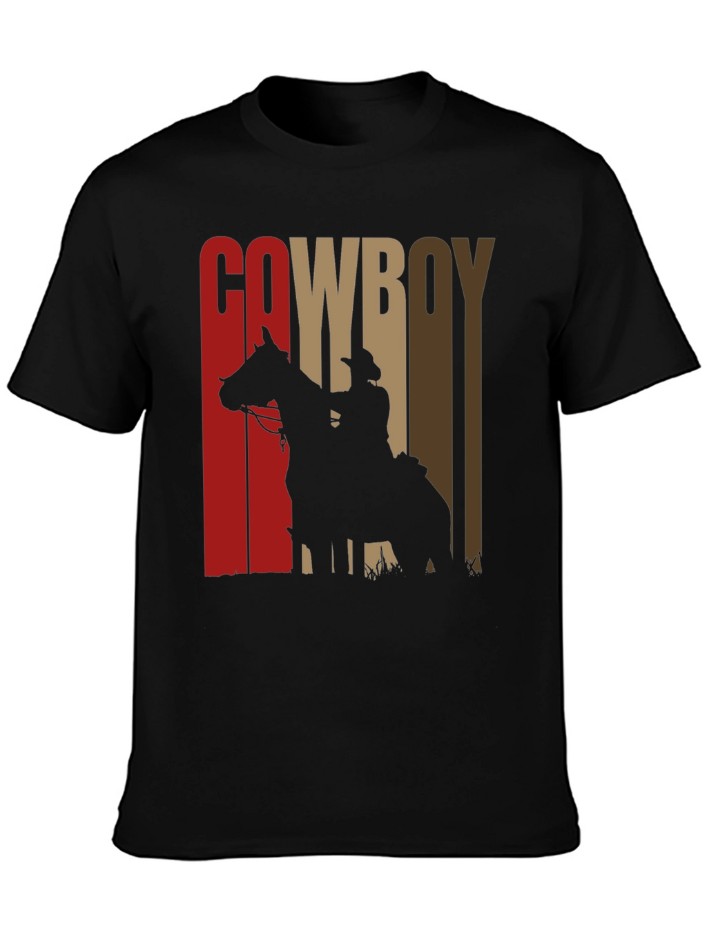 Cowboy Silhouette Graphic Print Tee