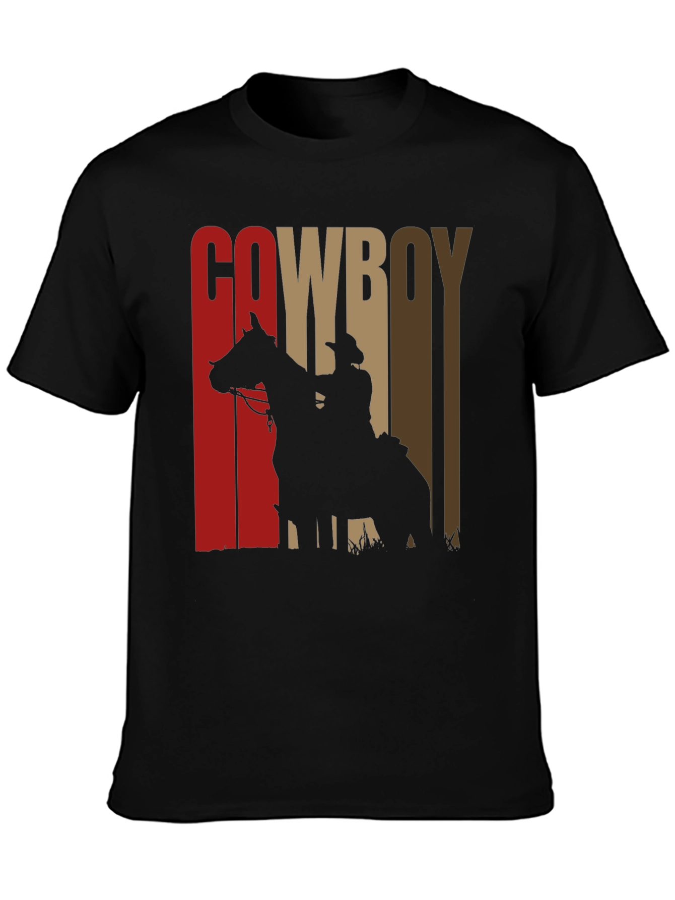 Cowboy Silhouette Graphic Print Tee
