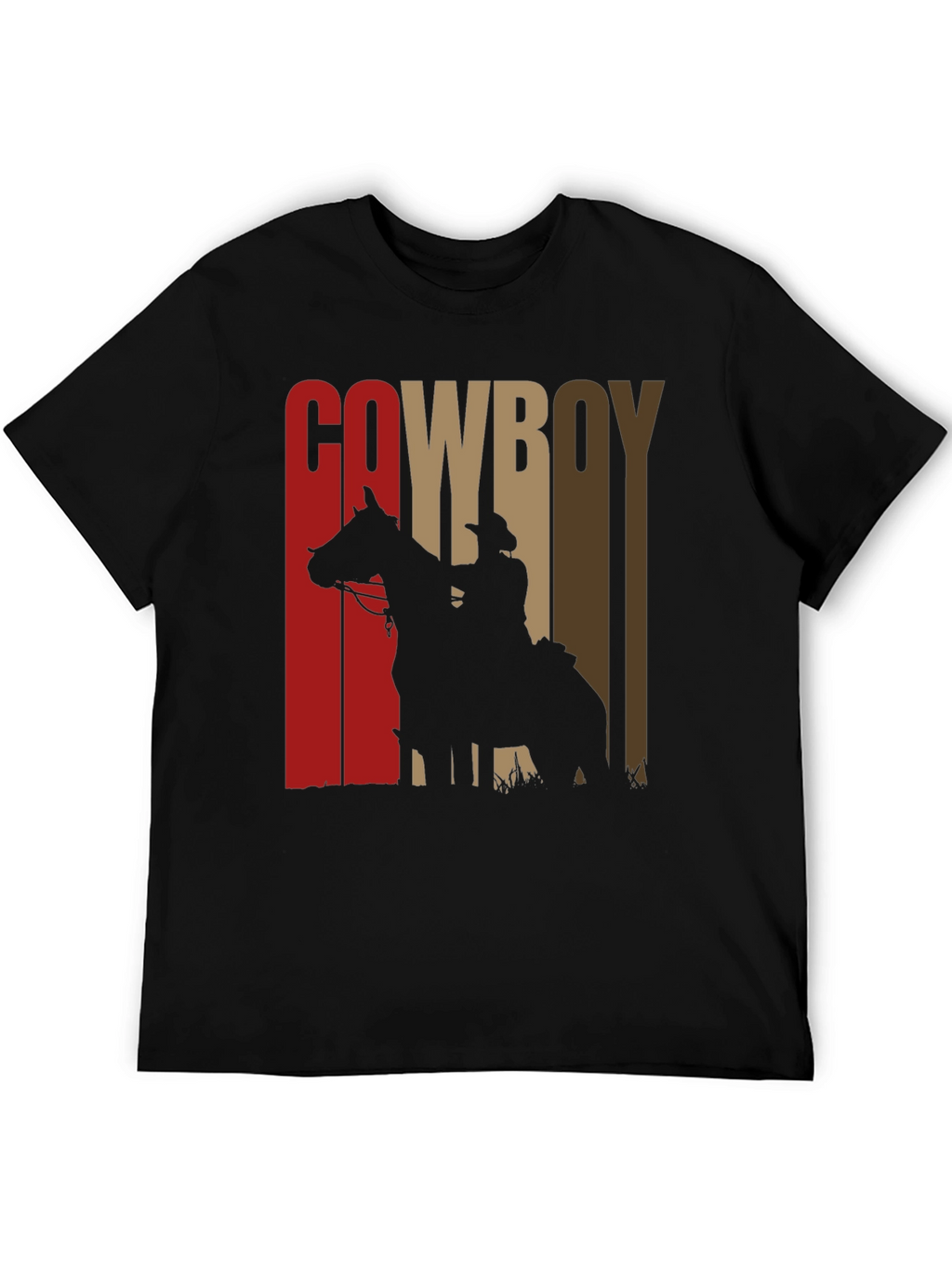 Cowboy Silhouette Graphic Print Tee