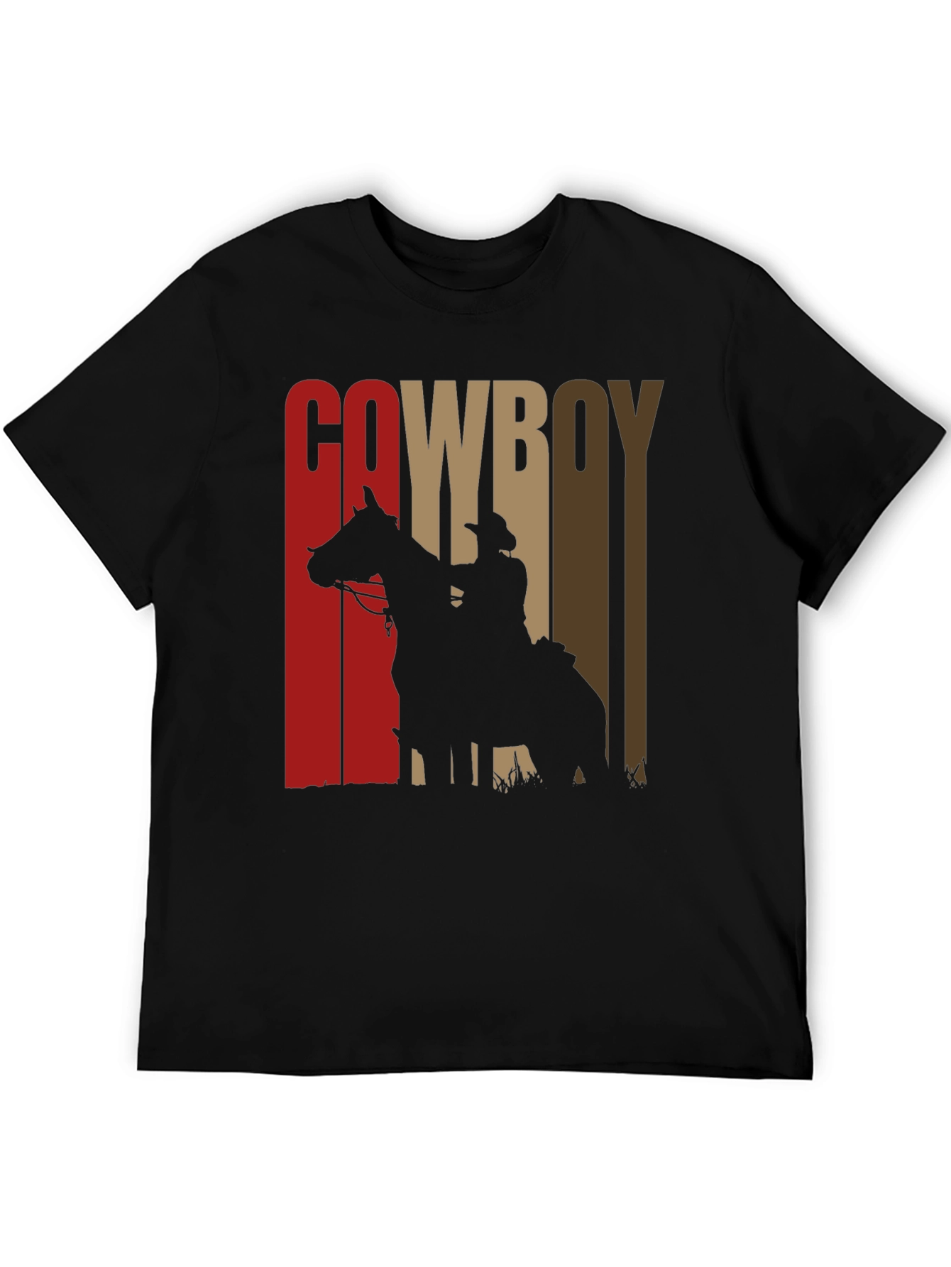 Cowboy Silhouette Graphic Print Tee