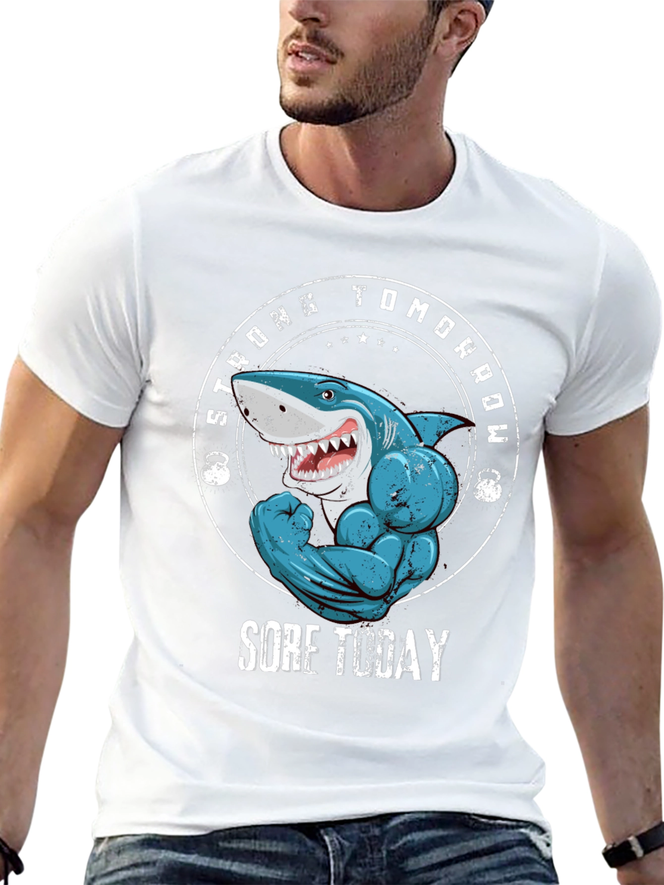 Strong Shark T-Shirt - Sore Today Strong Tomorrow