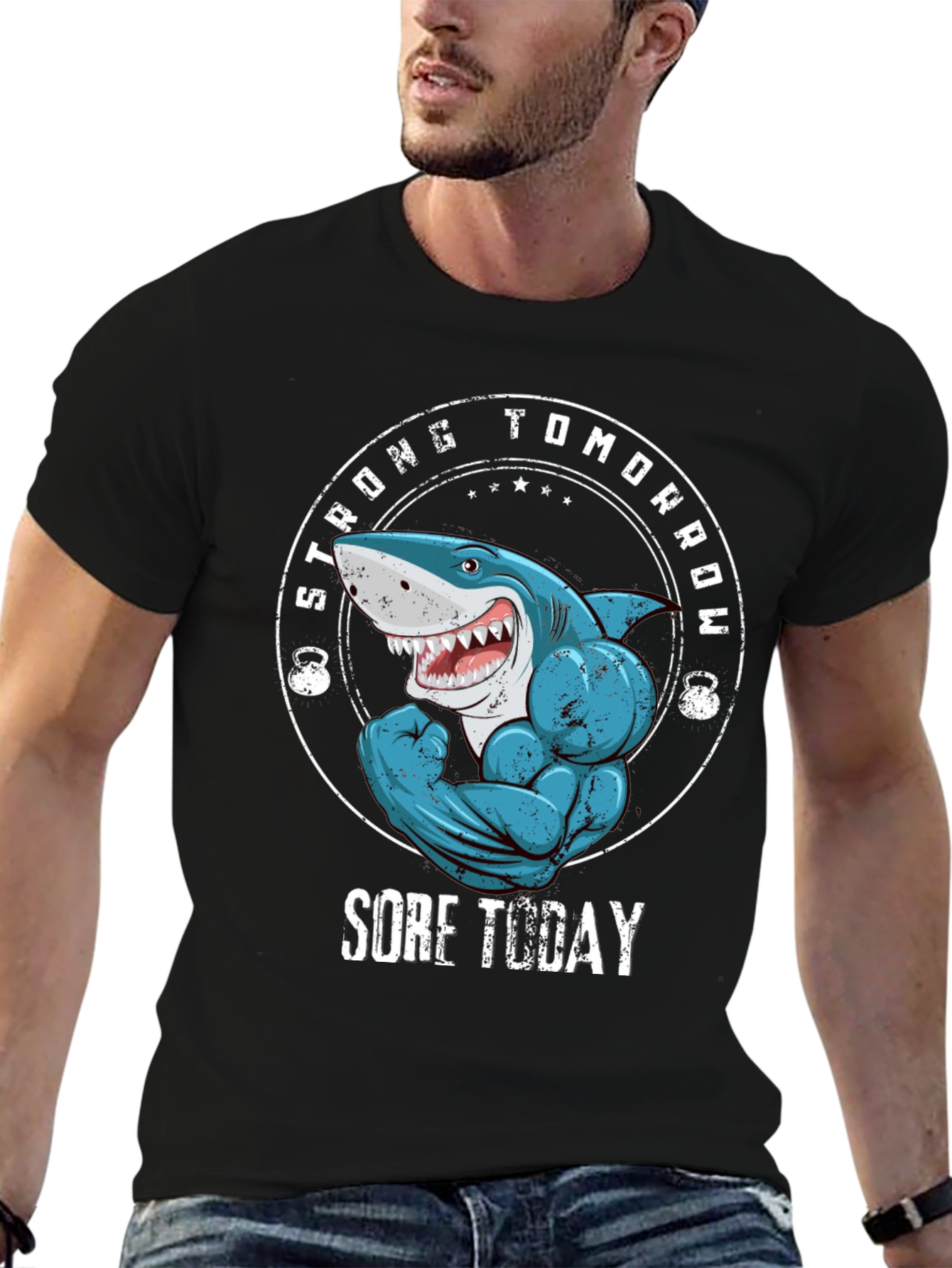 Strong Shark T-Shirt - Sore Today Strong Tomorrow