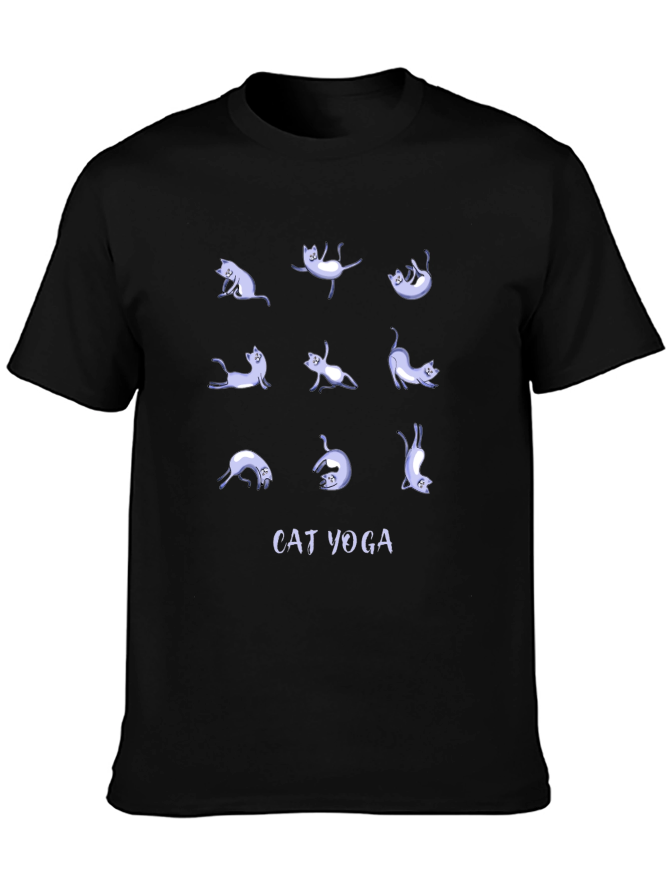 Cat Yoga Graphic Tee - Relax & Stretch in Style!