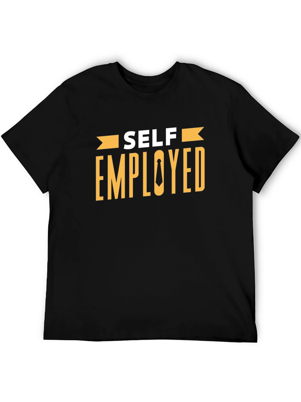 Self Employed T-Shirt - Black Cotton Blend Casual Tee