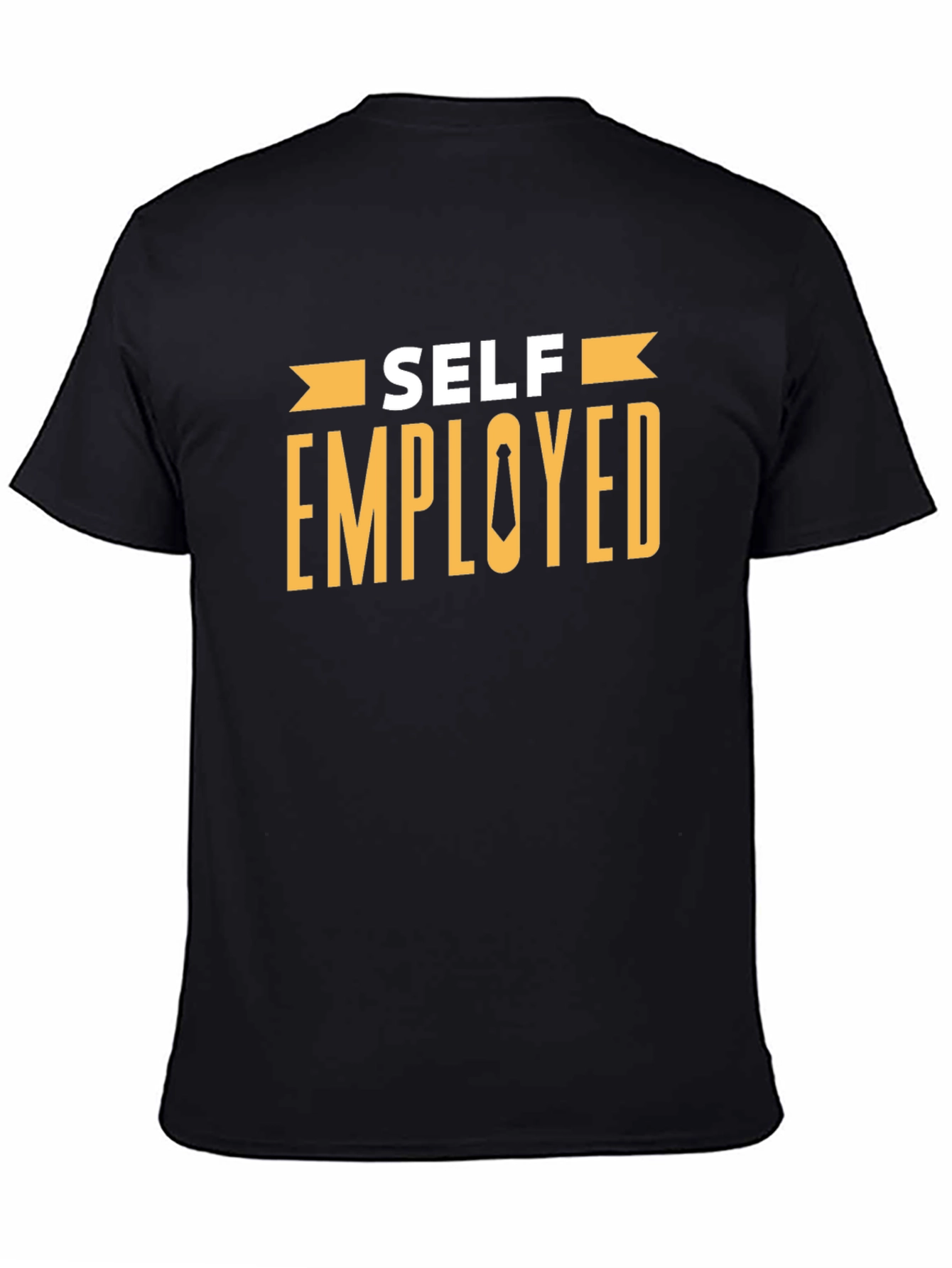 Self Employed T-Shirt - Black Cotton Blend Casual Tee