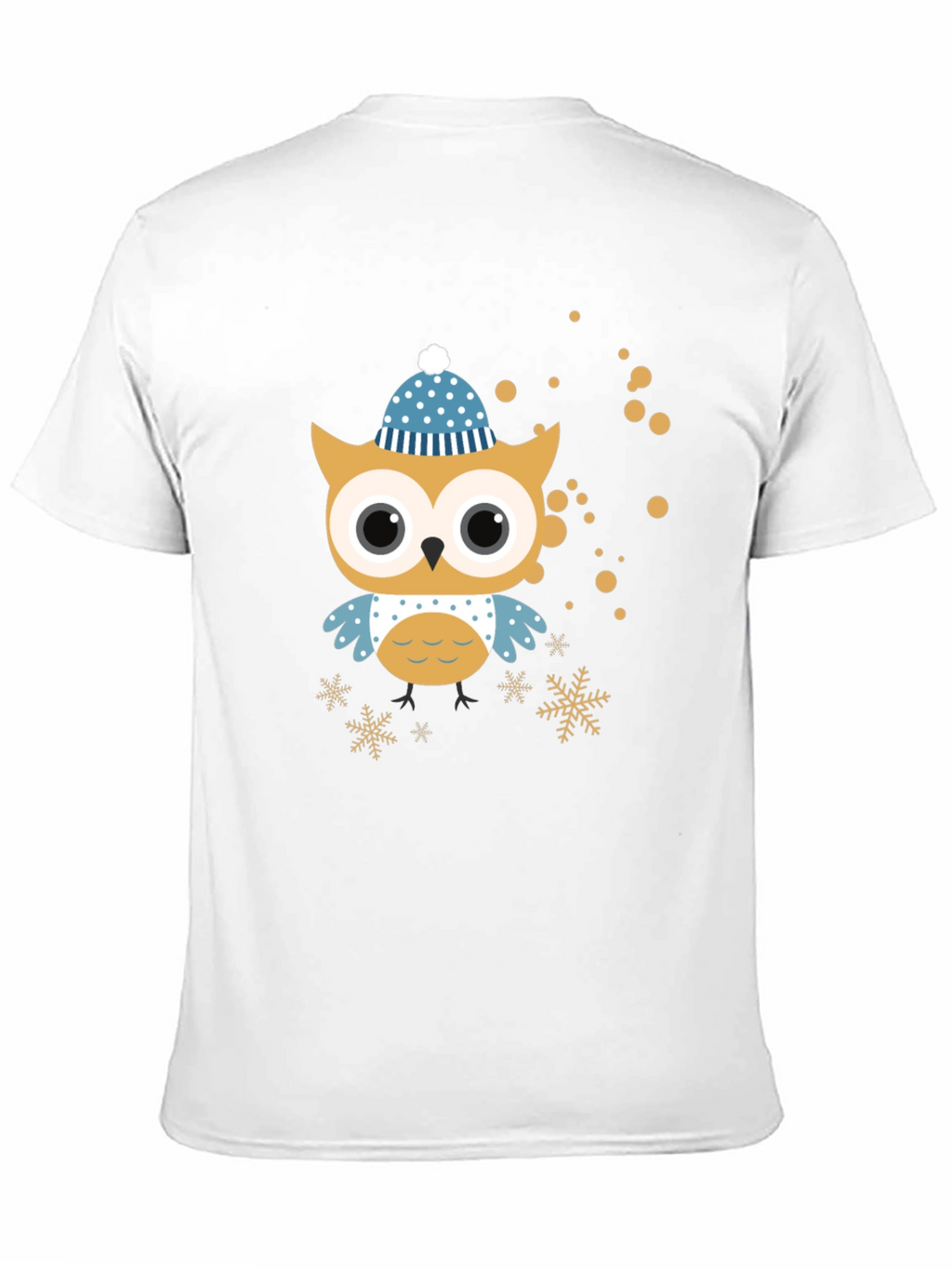 Festive Owl Graphic Tee - Winter Holiday Style