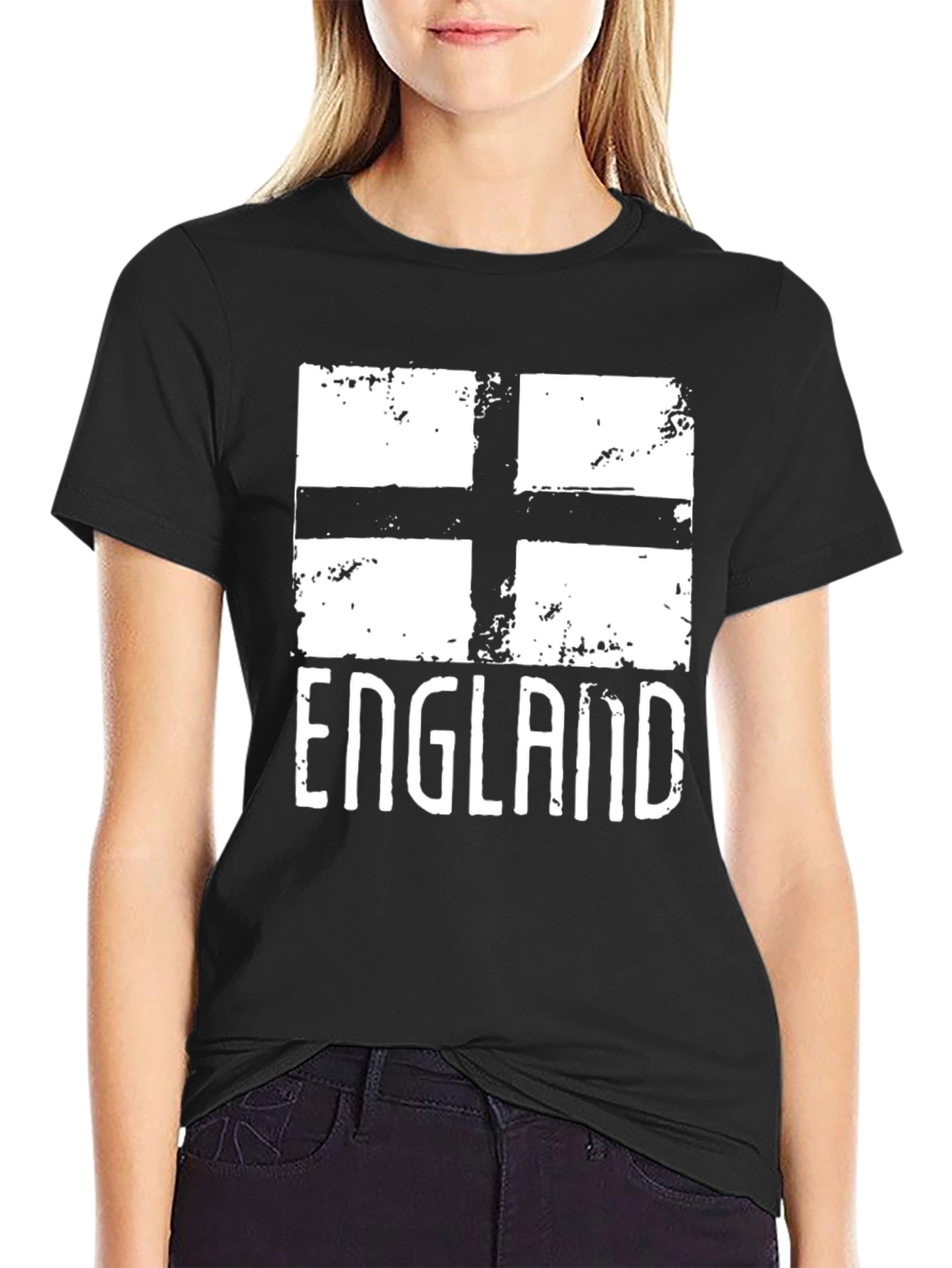 England Flag Graphic T-Shirt - Black