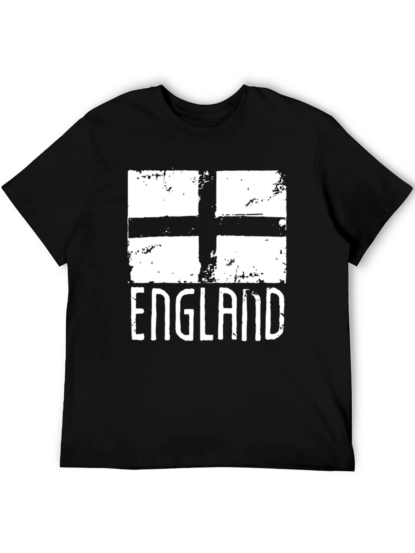 England Flag Graphic T-Shirt - Black