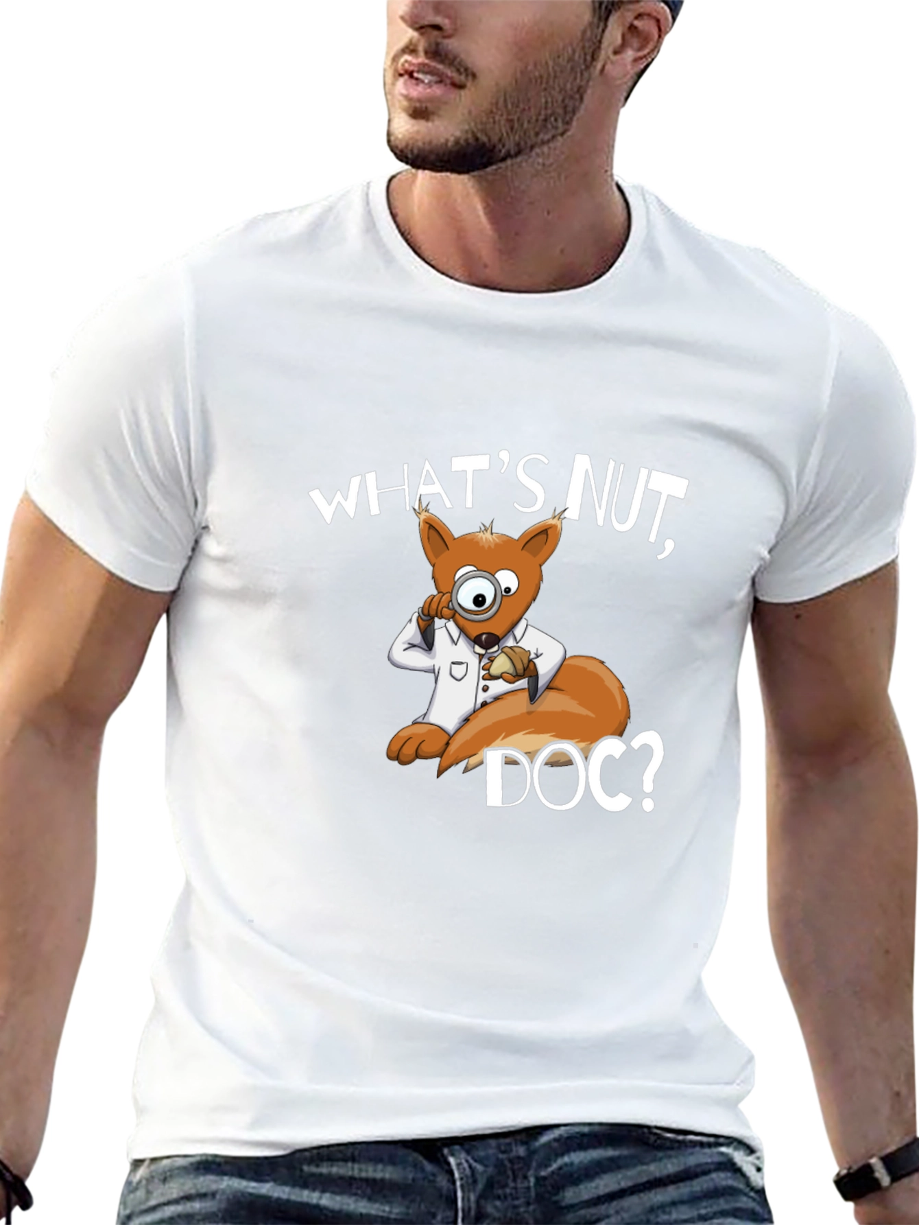 Whats Nut Doc? Cartoon Squirrel Graphic Tee