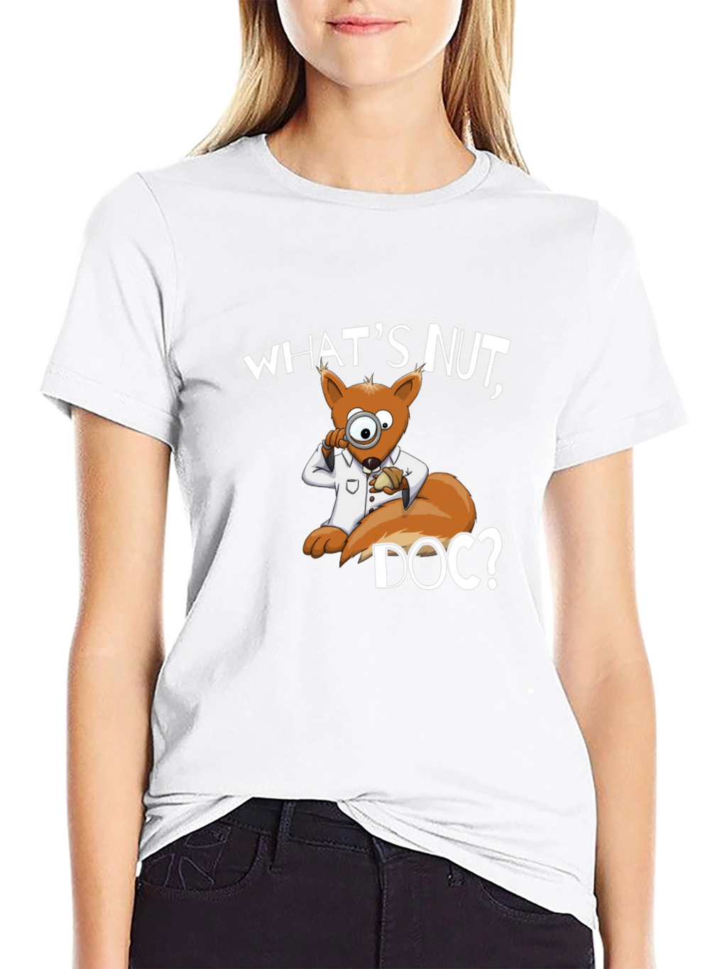 Whats Nut Doc? Cartoon Squirrel Graphic Tee