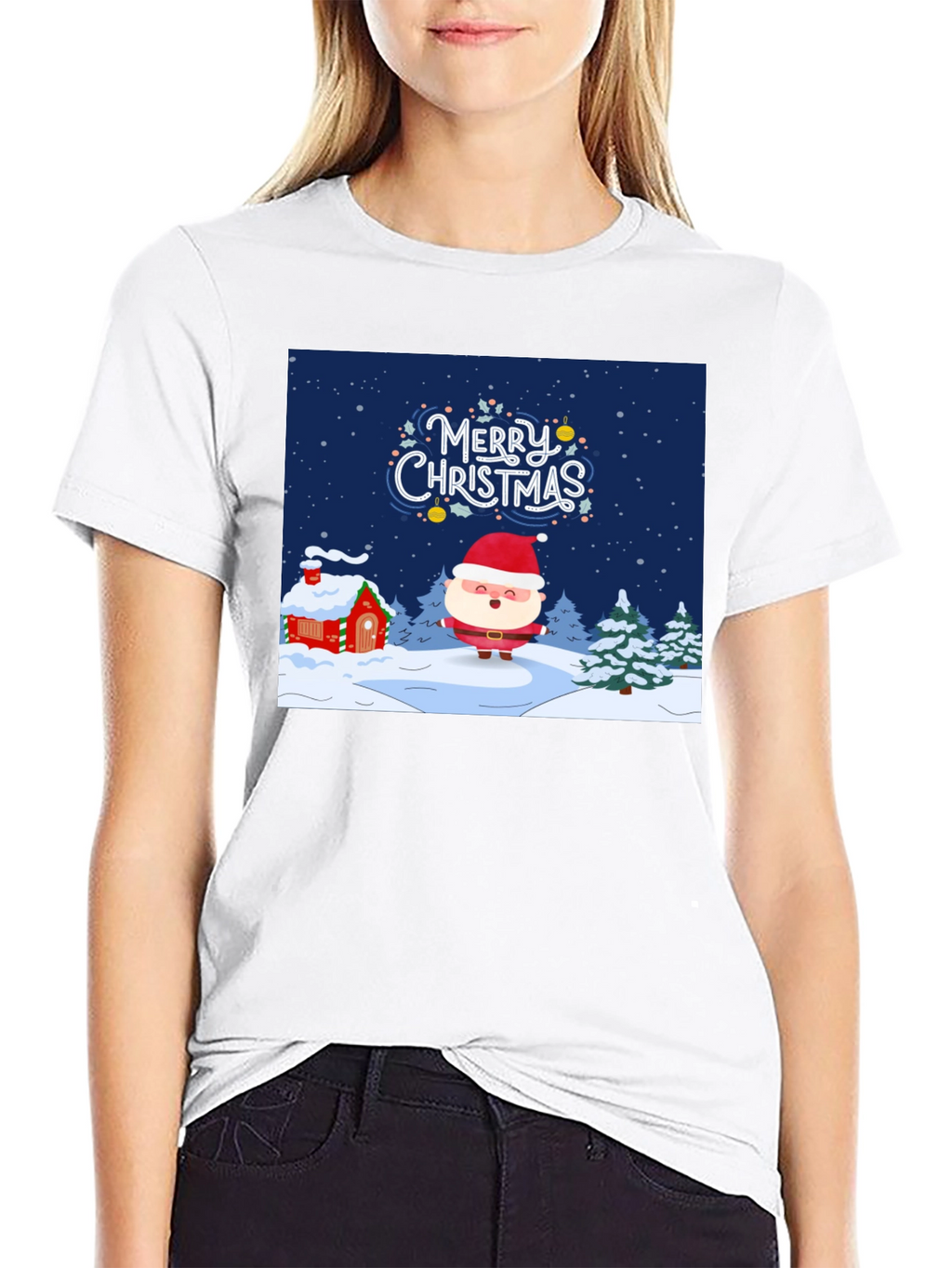 Festive Christmas Santa Graphic Tee