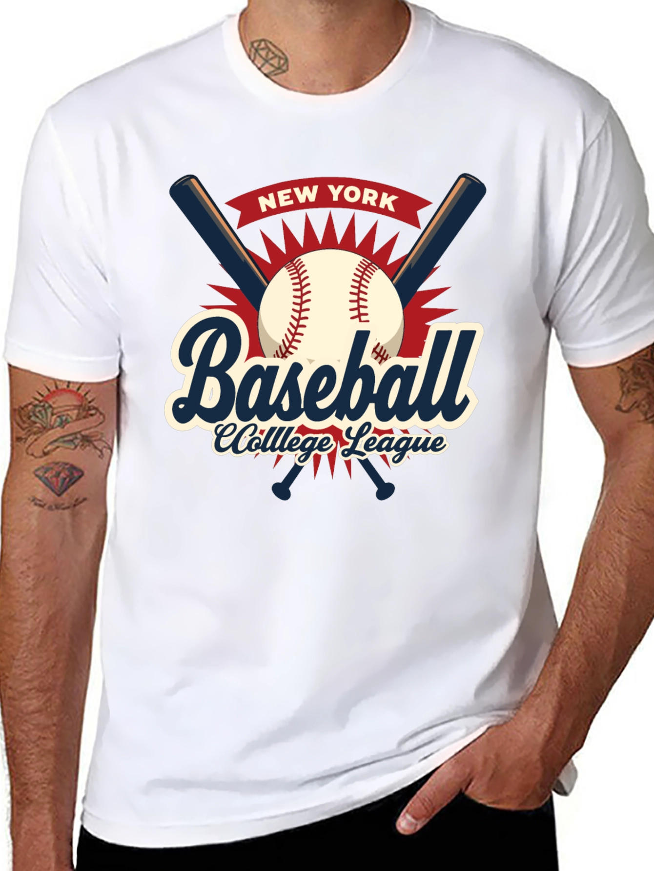 New York Baseball College League T-Shirt