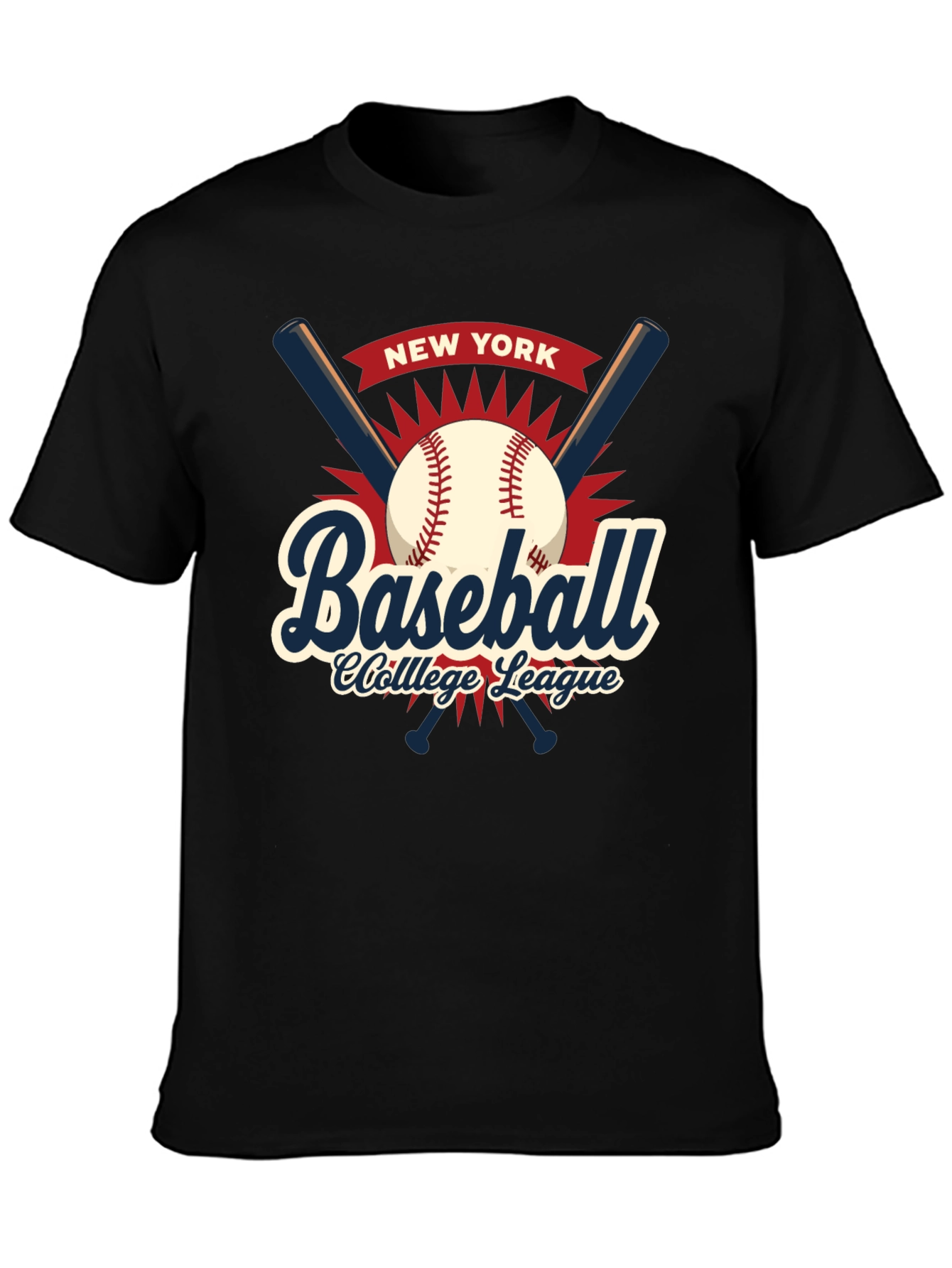 New York Baseball College League T-Shirt