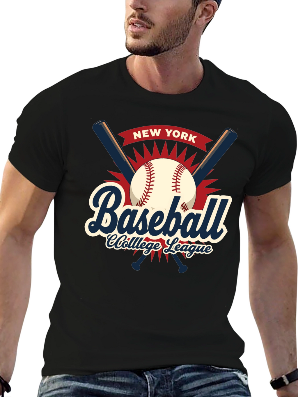 New York Baseball College League T-Shirt