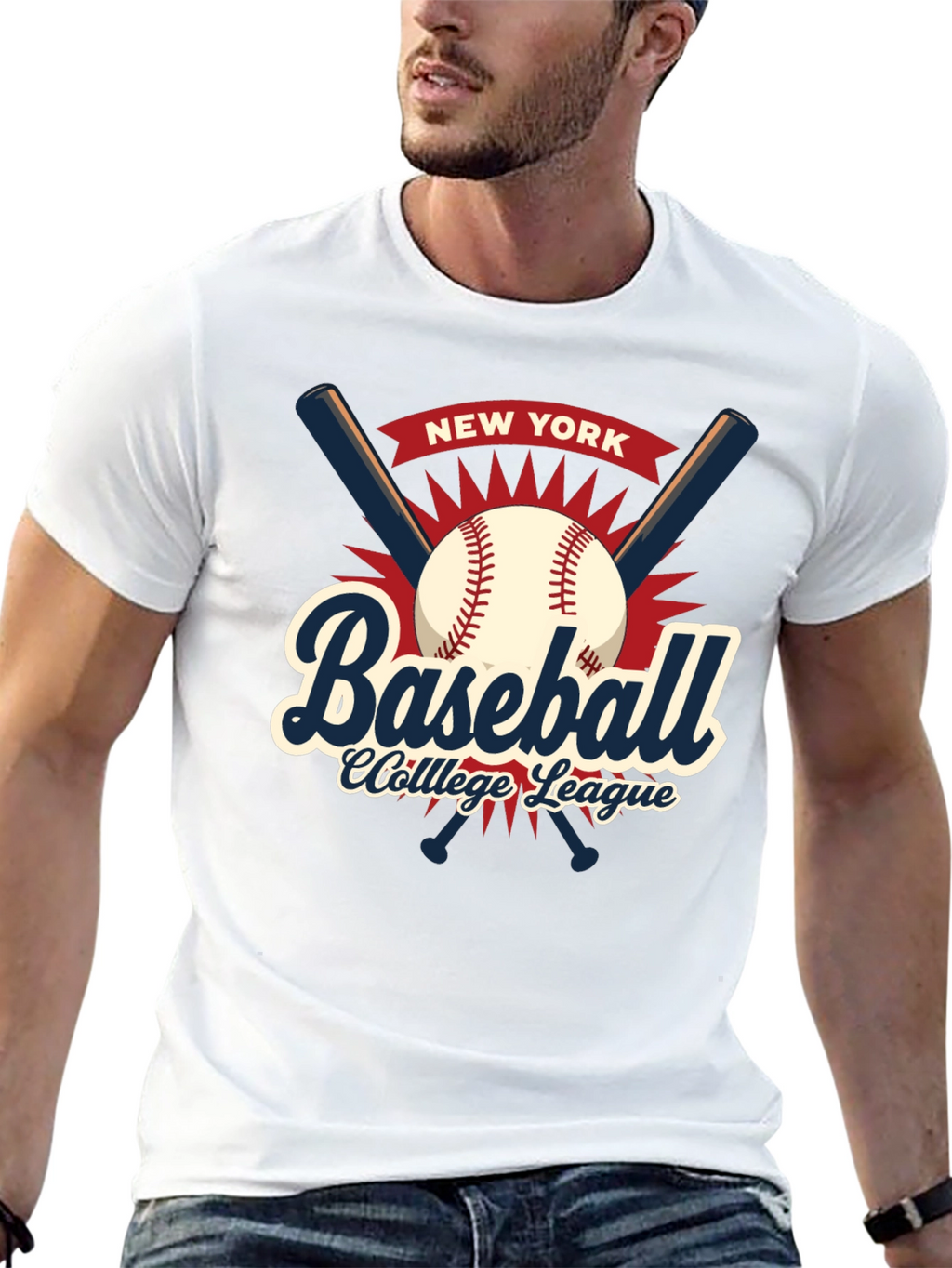 New York Baseball College League T-Shirt