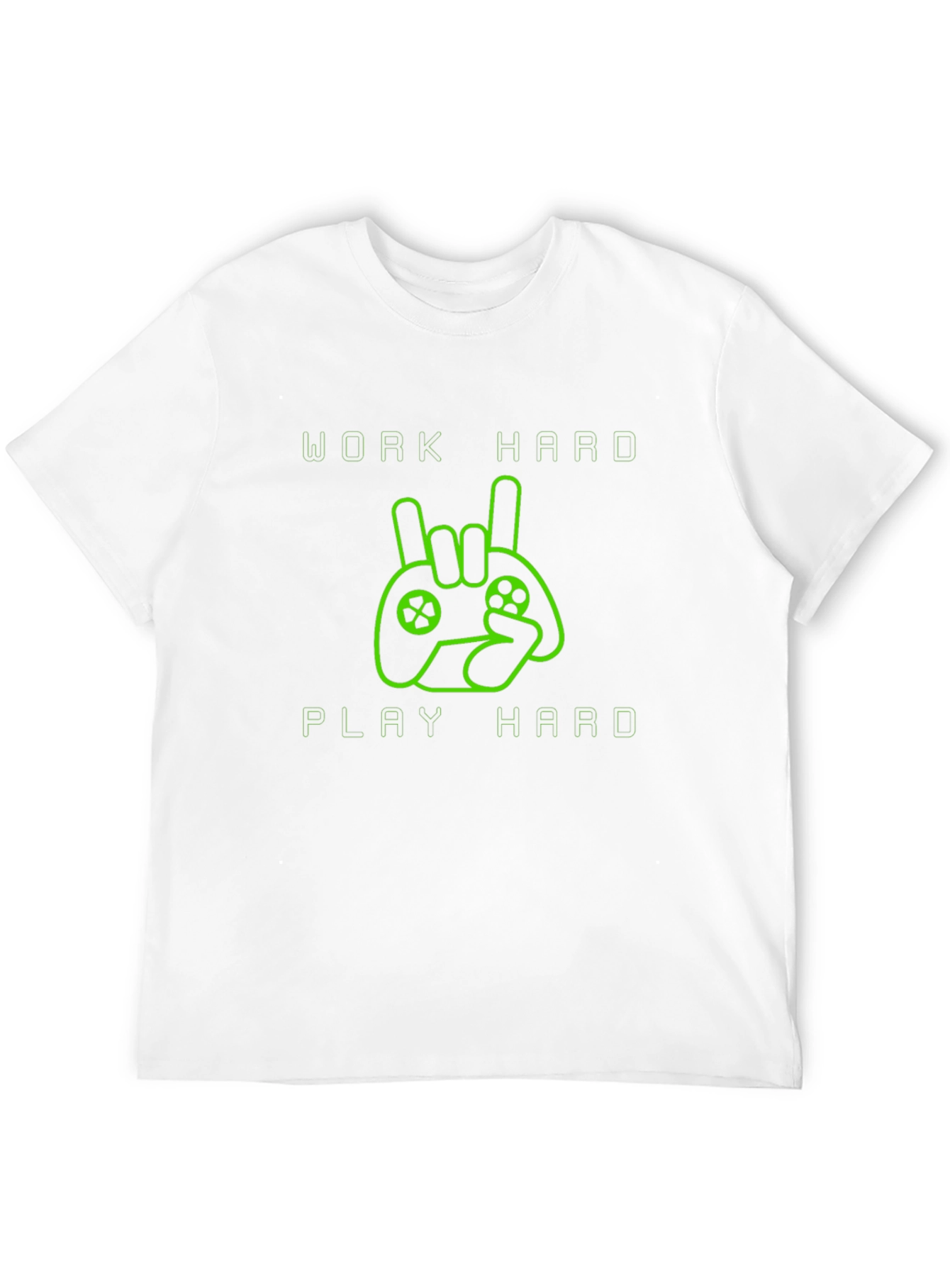 Work Hard Play Hard Gamer T-Shirt - Black