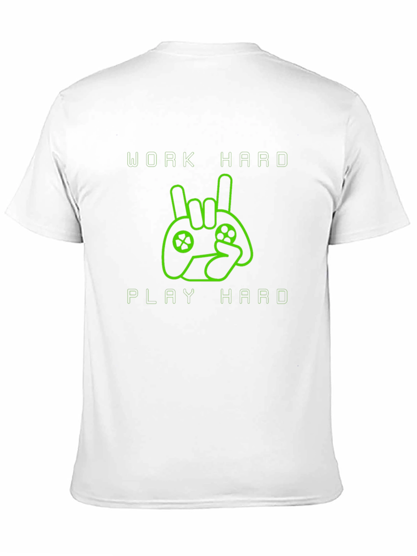 Work Hard Play Hard Gamer T-Shirt - Black
