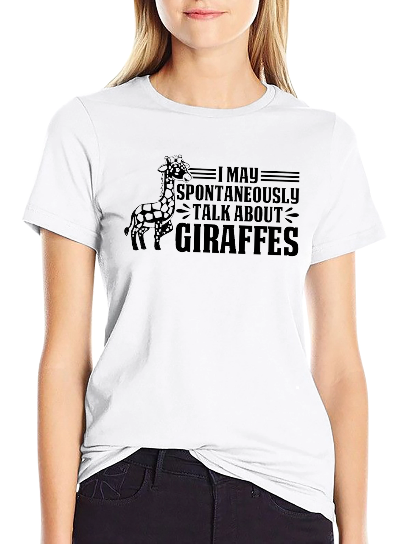 Giraffe Lover T-Shirt Spontaneous Talk Tee