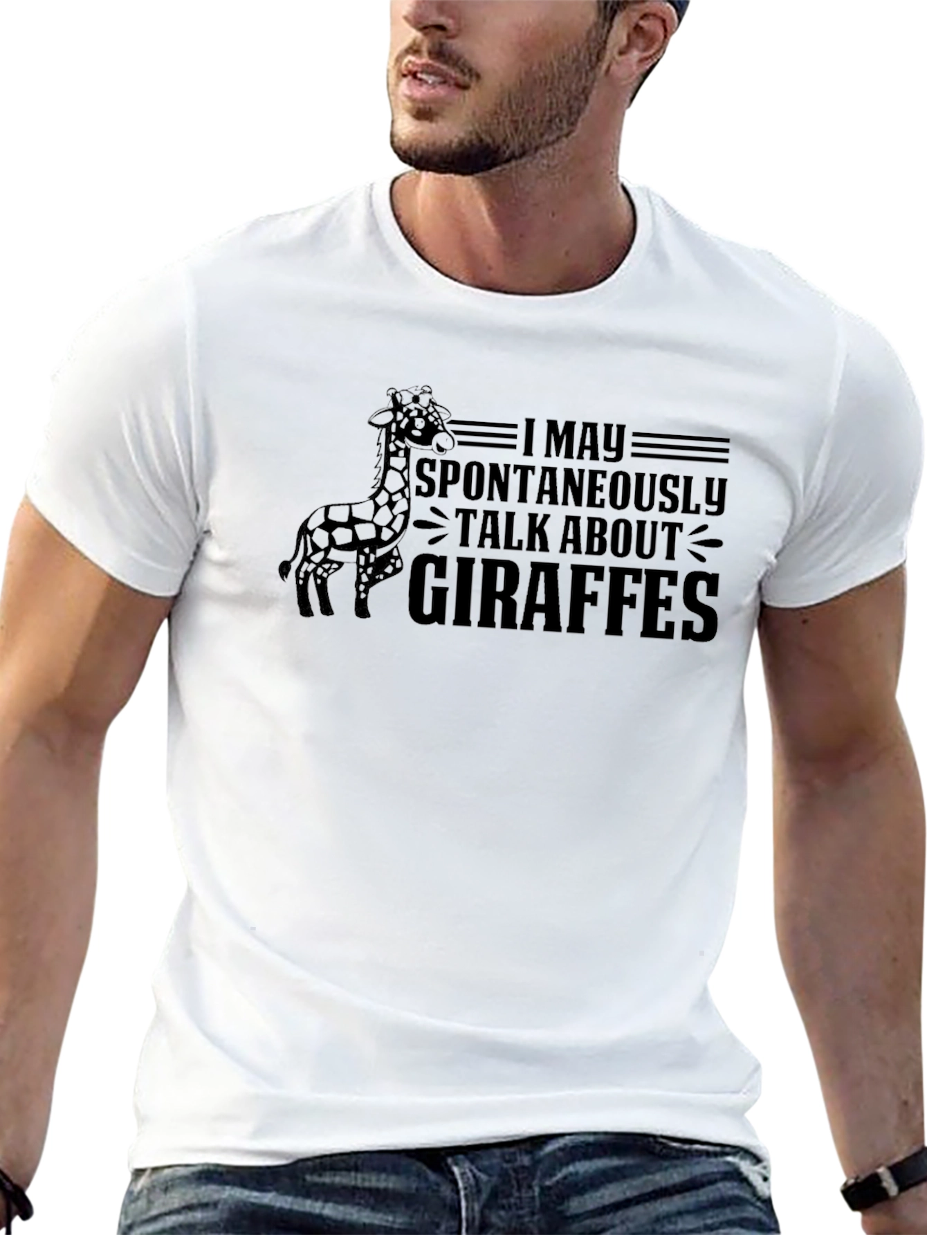 Giraffe Lover T-Shirt Spontaneous Talk Tee