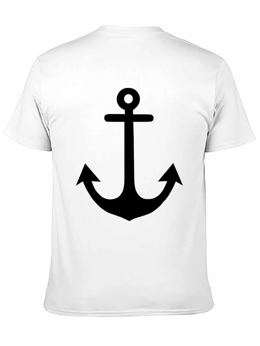 Mens Black Anchor Graphic Tee - Nautical Style