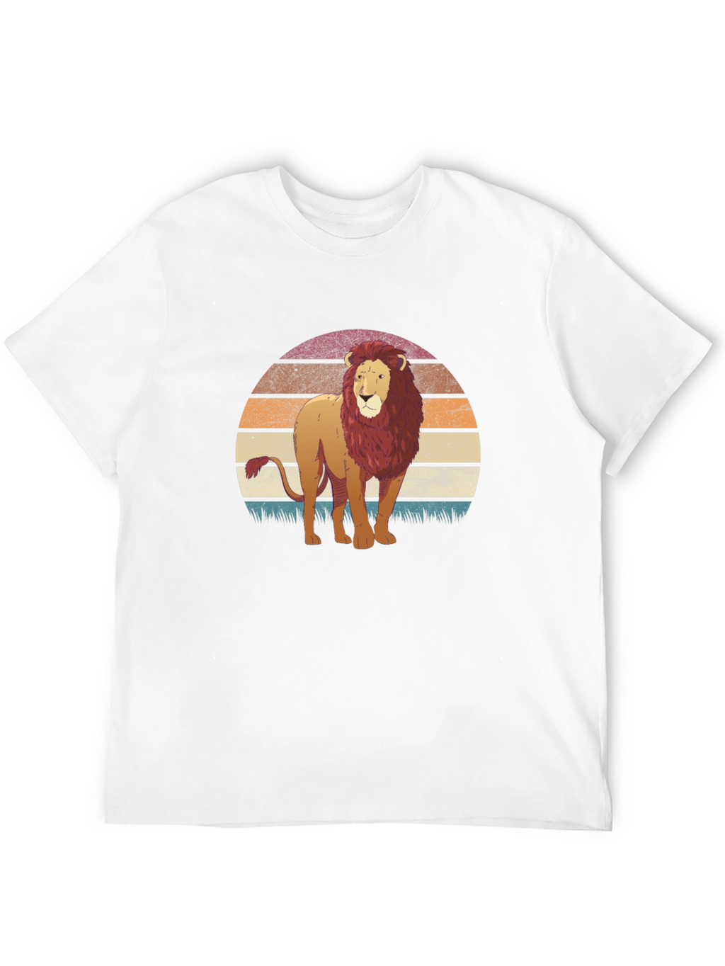 Lion Sunset Graphic T-Shirt