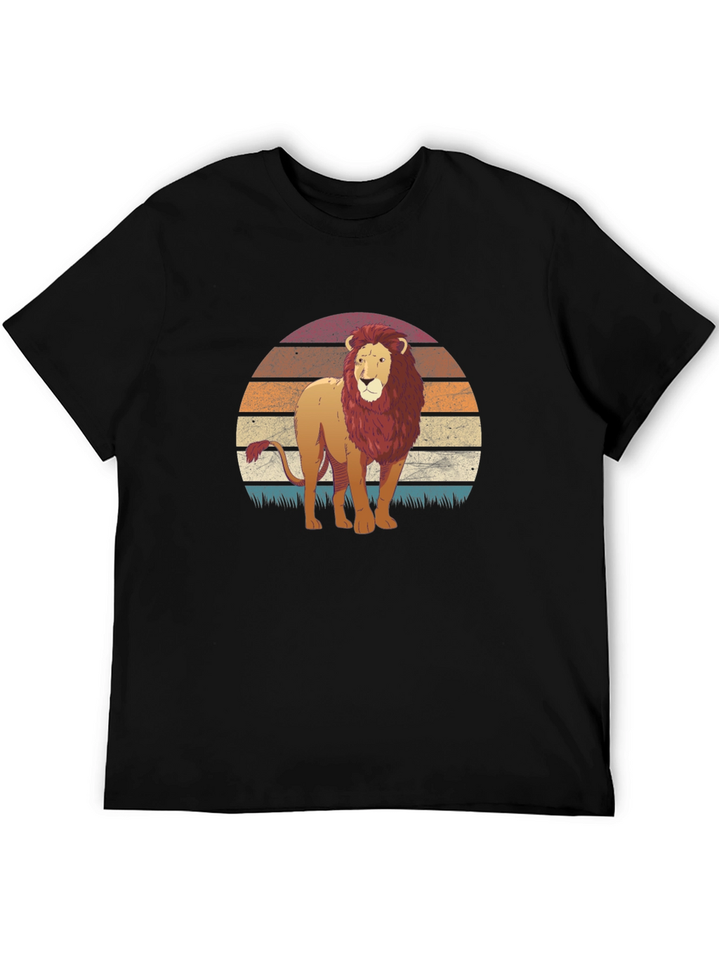 Lion Sunset Graphic T-Shirt
