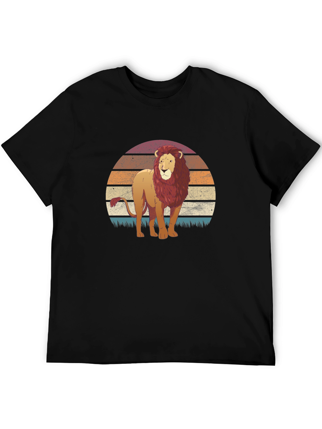 Lion Sunset Graphic T-Shirt