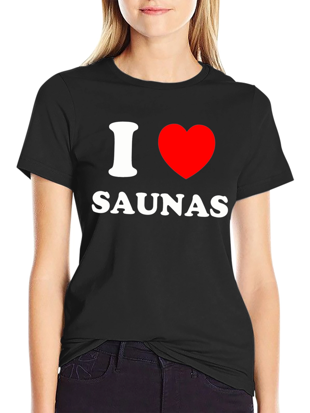 I Heart Saunas Black T-Shirt