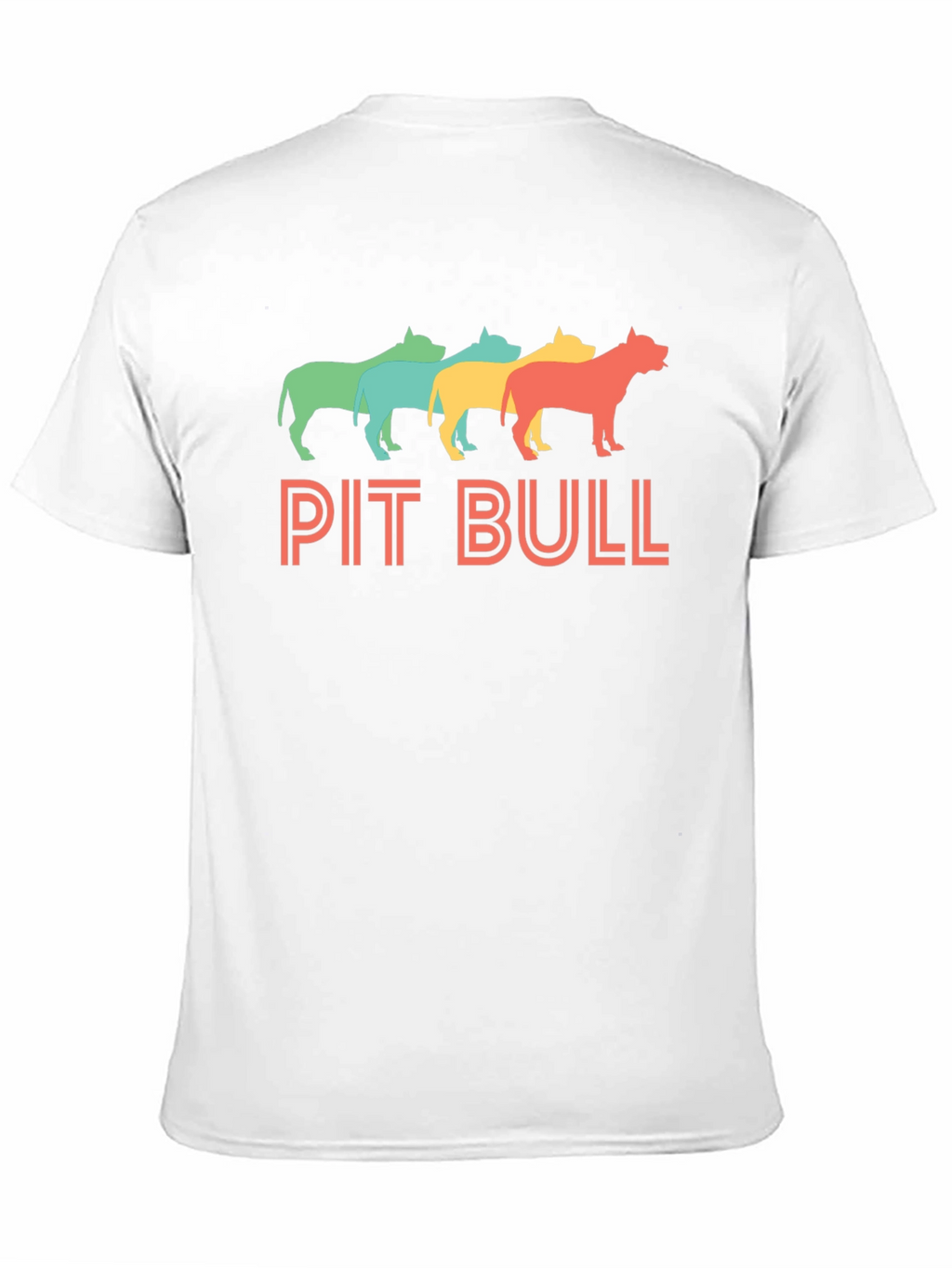 Retro Pit Bull Graphic Tee - Black Cotton T-Shirt