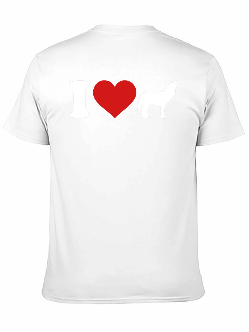 I Heart Wolves Graphic T-Shirt - Black