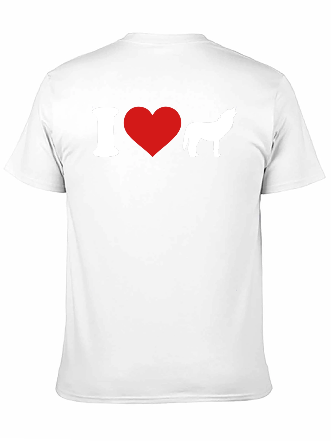 I Heart Wolves Graphic T-Shirt - Black