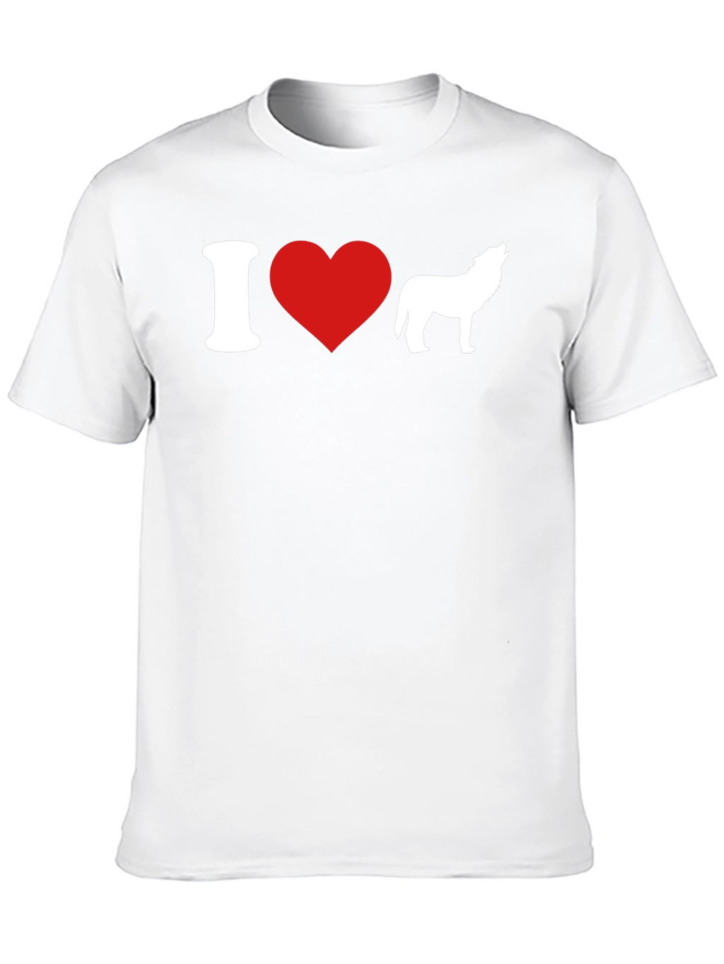 I Heart Wolves Graphic T-Shirt - Black