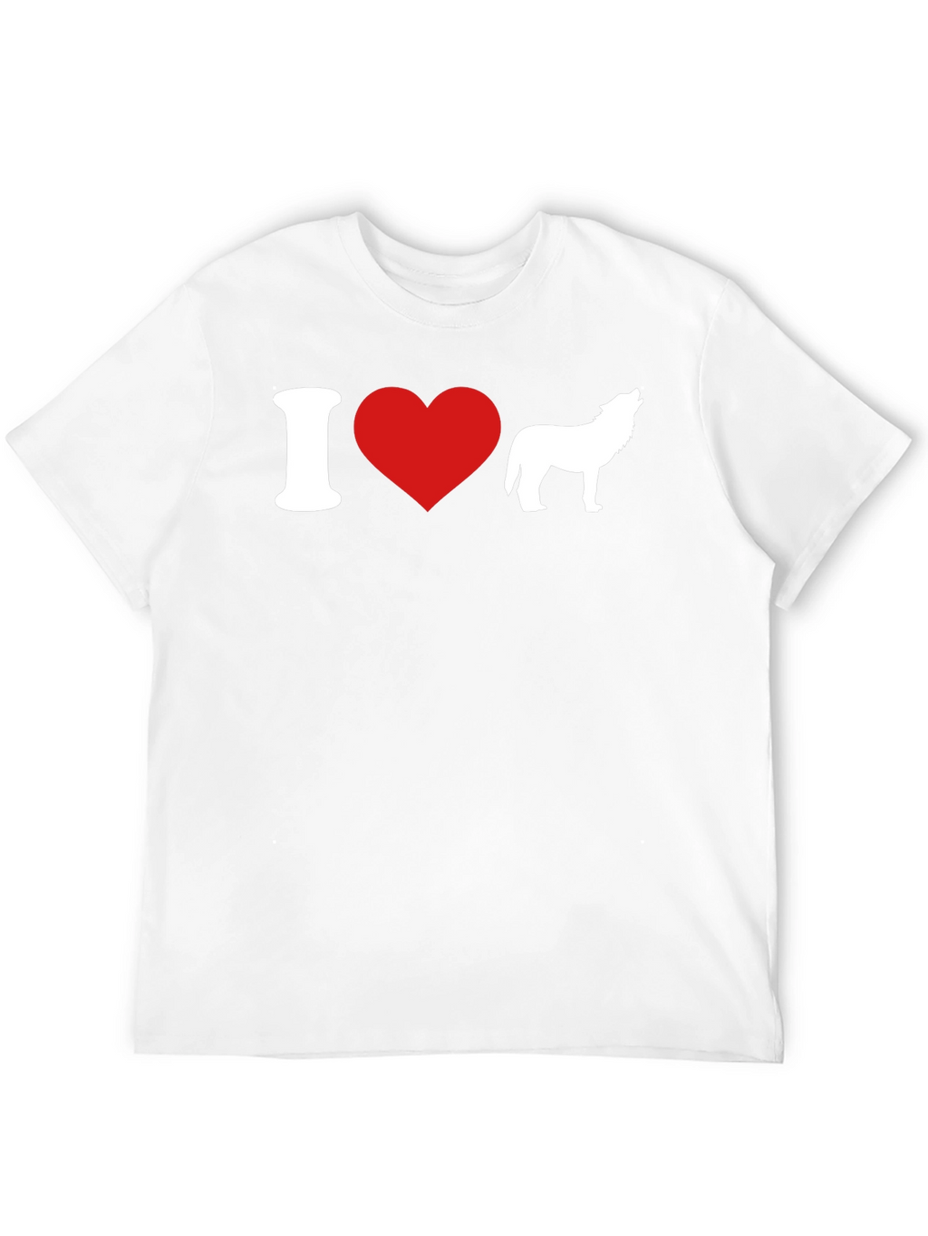 I Heart Wolves Graphic T-Shirt - Black