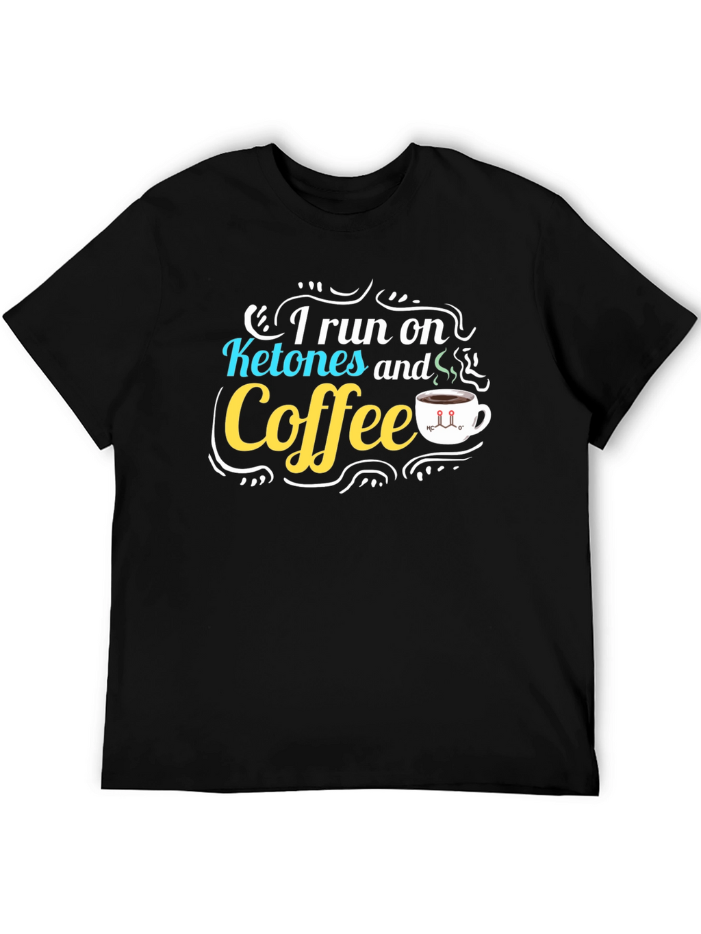 Ketones & Coffee Graphic T-Shirt - Black