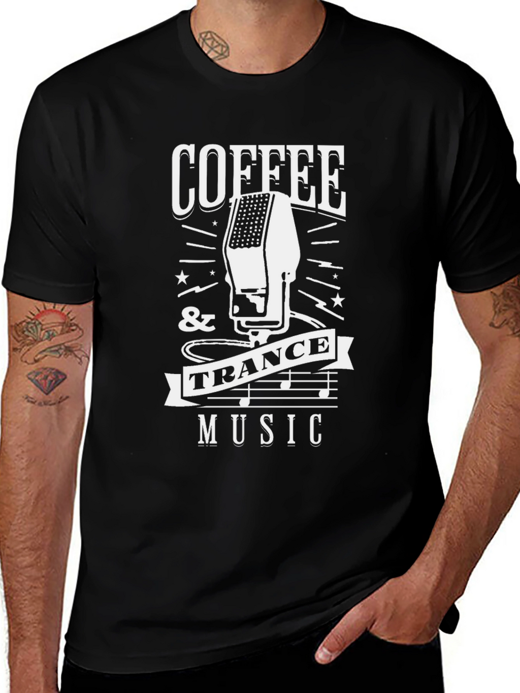 Coffee & Trance Music Graphic T-Shirt