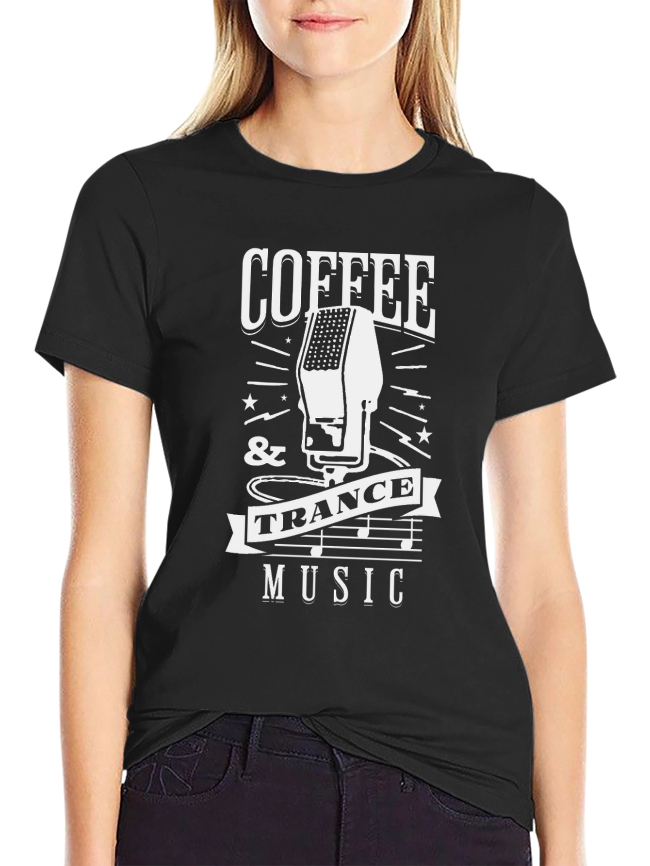 Coffee & Trance Music Graphic T-Shirt